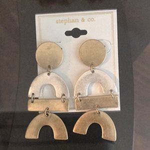 Gold and silver Earring